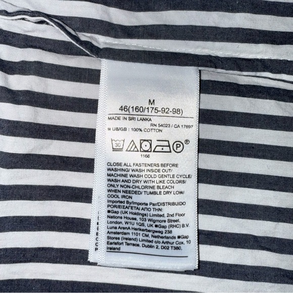 BANANA REPUBLIC Women's Medium Button-Up Shirt Grey / White - Picture 13 of 13